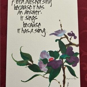 5/$15 Artistic Bird and Floral Print